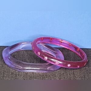 Vintage 60's Pink and Purple Bangle Set